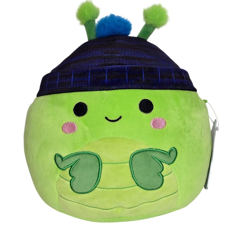 Kelly Toy‎ Squishmallow S8 Trenton The Praying Mantis Blue Winter Hat Plush